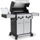 Broil King 875-983 Baron S 490 Ψησταριά Υγραερίου Μαντεμένιας Σχάρας 65x44εκ. με 4 Εστίες 12.4kW και Πλαϊνό Μάτι Υπερύθρων